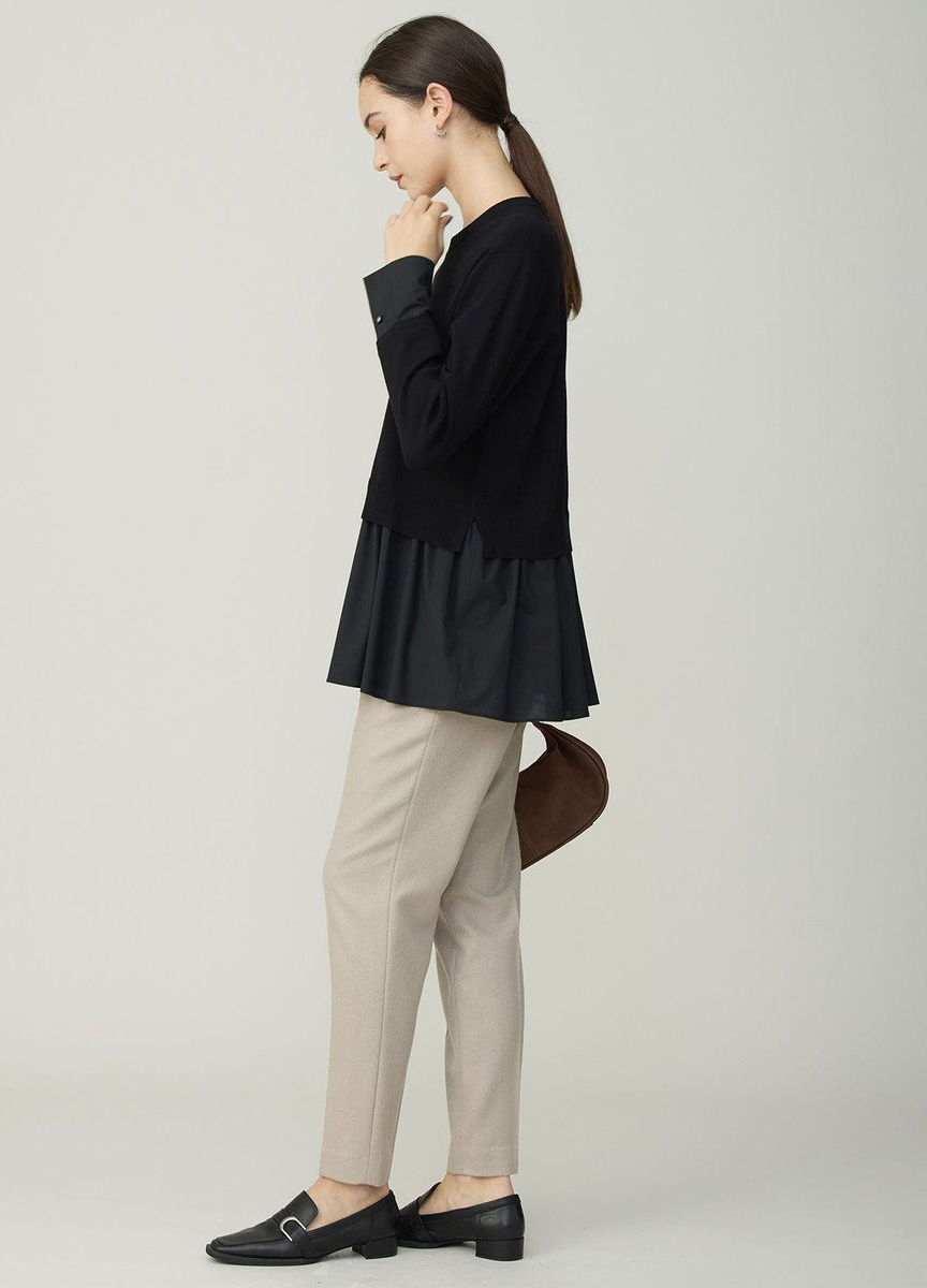 混毛質感鬆緊美腳褲